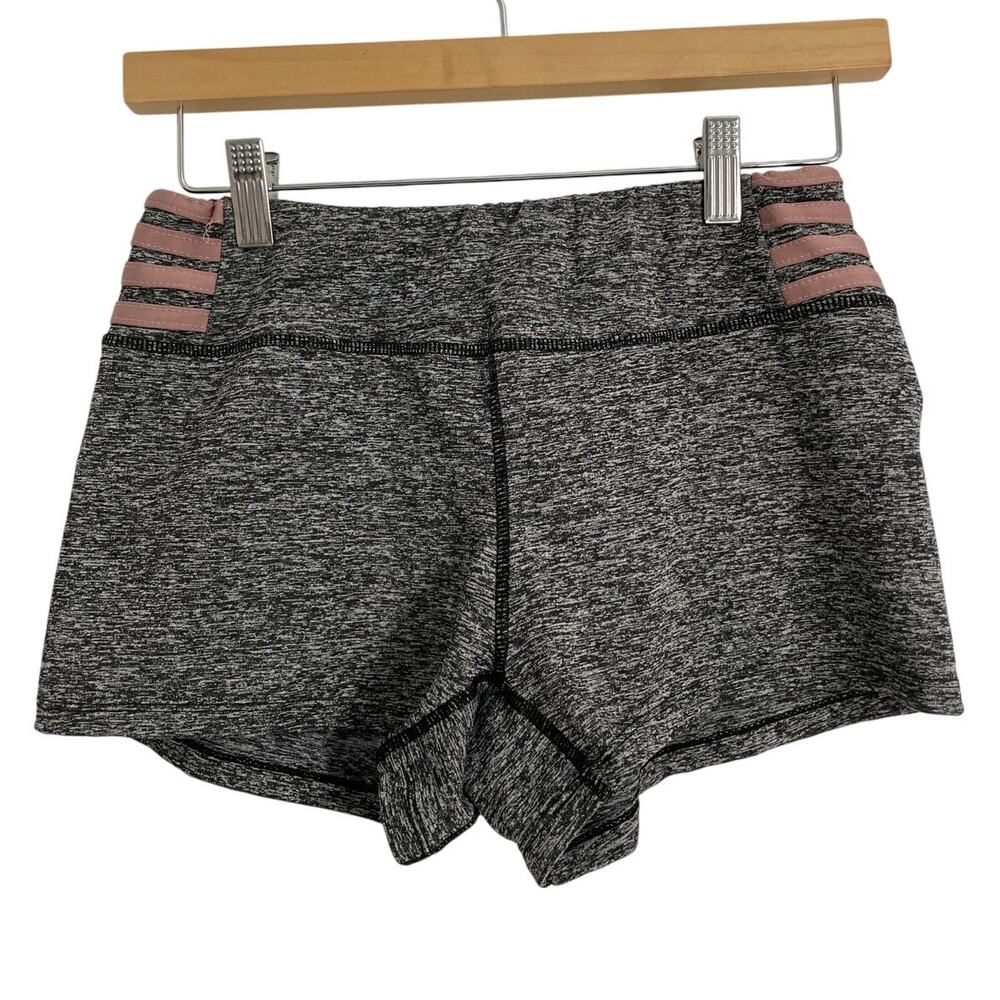 Always Women's Mid Rise Compression Shorts Gray Pink Large